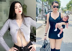 Quế Vân táo bạo khi &#8216;thả rông&#8217; vòng 1, nhan sắc và vóc dáng bà mẹ 3 con gây ngỡ ngàng