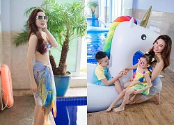 Vy Oanh diện bikini khoe body không &#8220;chút mỡ thừa&#8221; sau sinh con thứ 3, tiết lộ cân nặng hiện tại