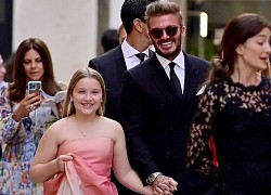 Con gái David Beckham diện đầm hiệu, xinh đẹp dự sự kiện cùng cha