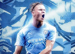 Haaland bị 'lộ' hình ảnh trong áo đấu mới của Man City