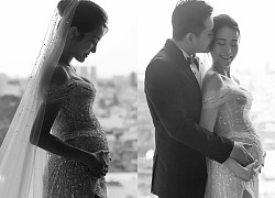 Karen Nguyễn vừa tiết lộ mang thai, ekip tung luôn loạt ảnh cưới bầu bí của cô dâu