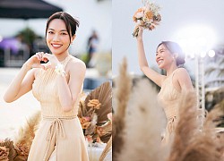 Diệu Nhi xinh đẹp đi đám cưới Minh Hằng, cười mãn nguyện hơn cả cô dâu