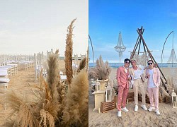 Không gian lễ cưới của Minh Hằng và ông xã doanh nhân, Ngô Kiến Huy và Jun Phạm "lên đồ" bảnh bao