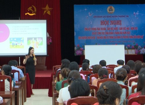 LĐLĐ huyện Thường Tín: Nhân rộng phong trào thi đua "Giỏi việc nước - Đảm việc nhà"