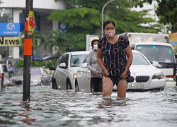 Sau cơn mưa ở TP.HCM: Ô tô chết máy, người dân đến trường cõng con về nhà