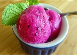 Sorbet thanh long đỏ mát lạnh trong ngày nóng