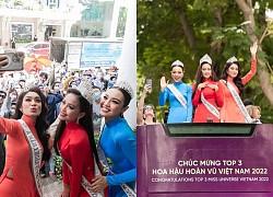 Top 3 Hoa hậu Hoàn vũ Việt Nam diễu hành sau đăng quang: Rất đông fan có mặt giữa trưa nắng, nhan sắc dàn mỹ nhân quả đáng gờm!