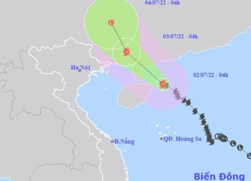 Bão số 1 giật cấp 14, Đông Bắc Bộ mưa to và dông