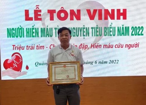 Thầy giáo ở Quảng Nam 21 lần hiến máu