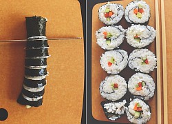 Cách làm kimbap không cần mành tre vẫn cuốn chắc tay, tròn đẹp