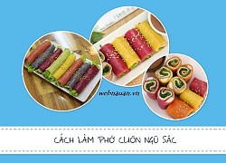 Cách làm phở cuốn ngũ sắc dai mềm ngon, tạo màu từ rau củ quả