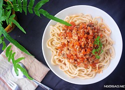 Đậm đà mỳ spaghetti sốt thịt băm