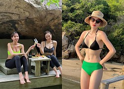 Minh Triệu và Kỳ Duyên hào hứng tham gia hoạt động ngoài trời, 'Gấu béo' còn tung ảnh diện bikini cực nóng bỏng