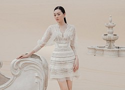 [Photo] Á hậu Tường San đẹp lạ với những thiết kế ren đính kết tinh tế