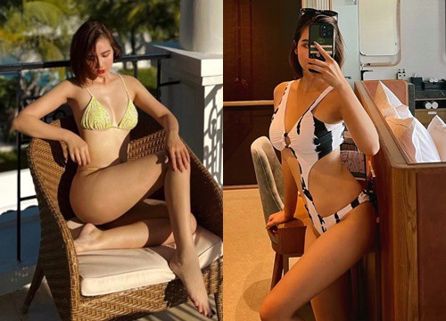 Huyền Lizzie cực 'cháy' với bikini cắt xẻ táo bạo, body mẹ 1 con làm dân tình choáng ngợp