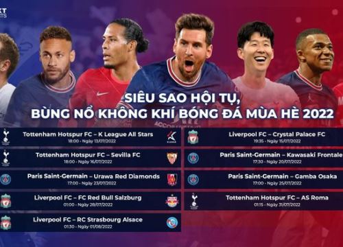 Công bố bản quyền phát sóng các trận giao hữu của PSG, Liverpool