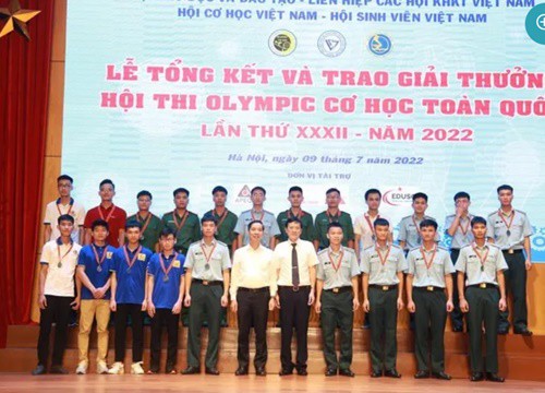 Trao giải Cuộc thi Olympic Cơ học toàn quốc lần thứ 32 năm 2022