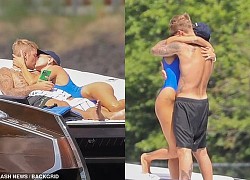 Justin Bieber tình tứ hôn vợ trong kỳ nghỉ sau khi báo tin bị liệt nửa mặt