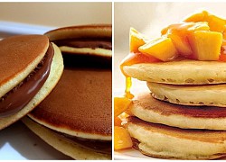 Làm bánh pancake tại nhà đơn giản không cần bột nở, lò nướng