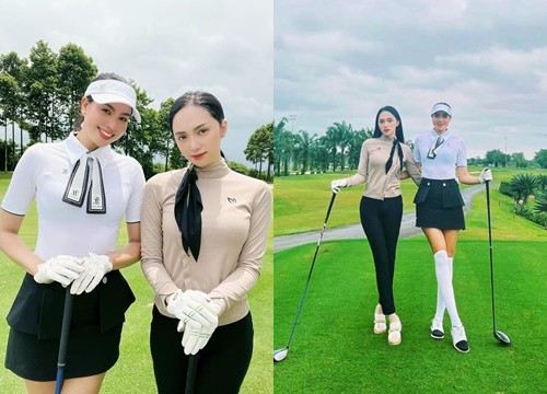 Phạm Hương hội ngộ Hương Giang ở sân golf, quên hẳn ồn ào dành chỗ