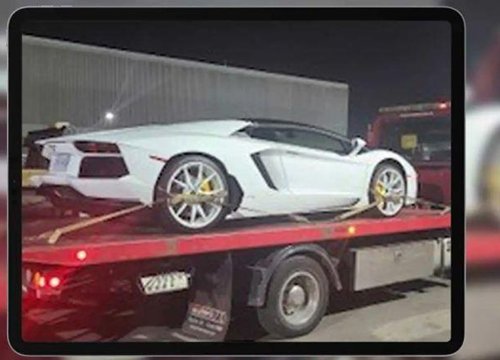 Siêu xe Lamborghi Aventador bị tịch thu vì tài xế chạy quá tốc độ