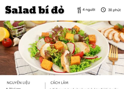 Trưa nay ăn gì: Chút thân quen nhưng đầy mới lạ cùng salad bí đỏ