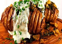 Khoai tây nướng Hasselback Thụy Điển thơm béo khó cưỡng