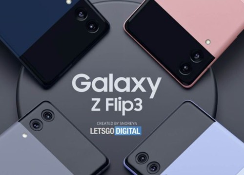 Loạt ảnh tiết lộ smartphone gập vỏ sò Galaxy Z Flip 3 sắp ra mắt