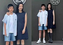 Đổng Khiết hiếm hoi lộ diện cùng con trai, quý tử được khen đẹp như Dương Dương