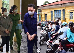 Vẻ mặt thất thần của dì ghẻ và cha ruột bạo hành bé gái 8 tuổi đến chết tại tòa chờ xét xử