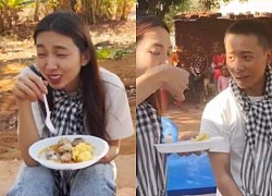 Thùy Tiên và biểu cảm khiến Quang Linh muốn bắt về làm vợ trong lần đầu ăn những đặc sản châu Phi