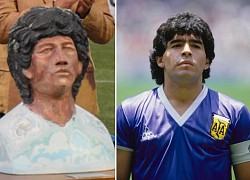 Bức tượng Maradona xấu khó tả