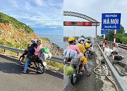 Đại gia đình 3 thế hệ đi gần 3.500 km xuyên Việt bằng xe máy