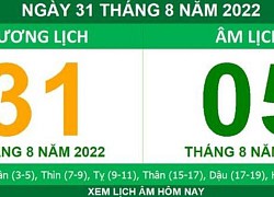 Xem lịch âm hôm nay thứ Tư ngày 31/8