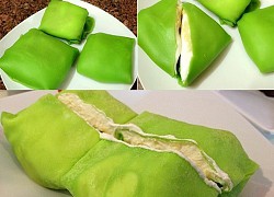 2 cách làm bánh crepe lá dứa nhân sầu riêng kem tươi ngon siêu dễ tại nhà