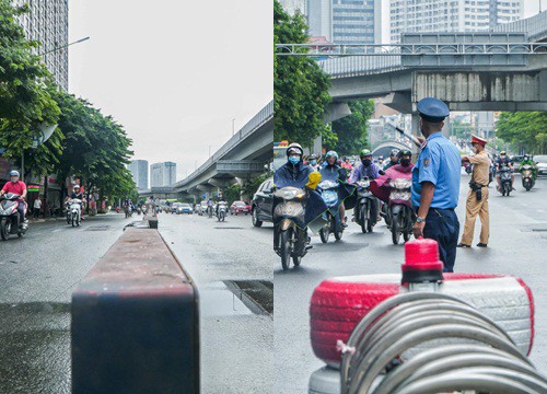 Điểm nút kẹt xe Hà Nội ngày đầu phân làn: Chưa thấy chuyển biến gì