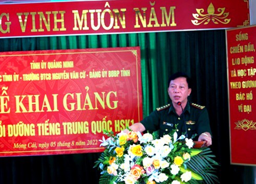 Khai giảng khóa đào tạo tiếng Trung Quốc cho cán bộ, chiến sĩ BĐBP Quảng Ninh