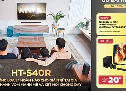 Sony HT-S40R - Hệ thống loa 5.1 600W, loa vệ tinh và sub kết nối không dây