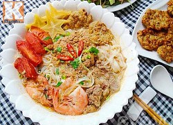 Cách làm món bánh đa cua thập cẩm hấp dẫn cho bữa sáng