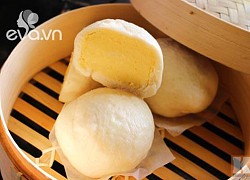 Bánh bao nhân đậu xanh nóng hổi cho bữa sáng