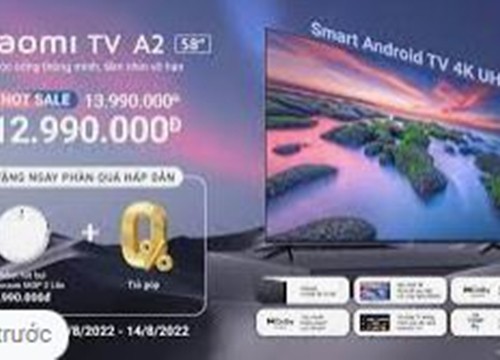 Xiaomi ra mắt TV thông minh A2 58 inch