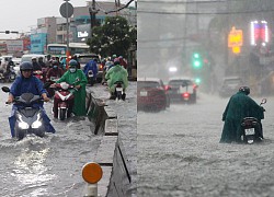 TP.HCM mưa rất lớn hơn 1 giờ, ngập nước khắp nơi