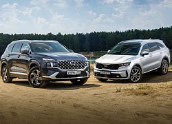 Kia Sorento lép vế trước sự "bành trướng" doanh số của Santa Fe