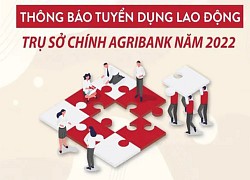 Ngân hàng Agribank tuyển dụng lao động làm việc tại Trung tâm Trụ sở chính