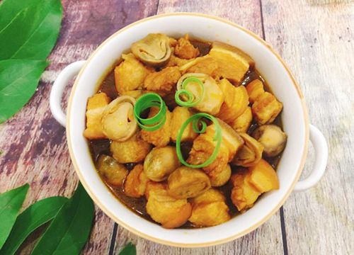 Nấm rơm kho thịt ba chỉ ngon ngọt, hao cơm