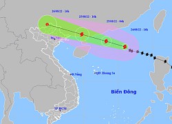 Tâm bão số 3 đang ở khu vực phía bắc Biển Đông, từ chiều mai Bắc Bộ mưa to