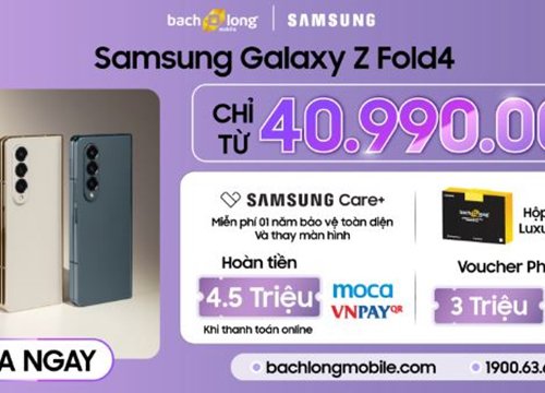 50 suất cuối cùng giảm đến 15 triệu đồng khi mua siêu phẩm Samsung Galaxy Z Fold4 | Z Flip4 tại Bạch Long Mobile