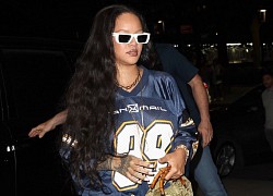 Không váy áo cầu kỳ, Rihanna xuề xòa đi chơi cùng bạn trai sau khi sinh con