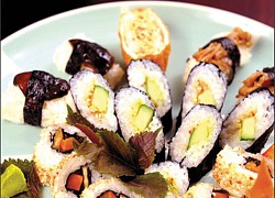 Sushi chay ngũ sắc