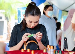 Thùy Tiên trải nghiệm làm đồ tái chế trước thềm chung kết Miss Grand Malaysia